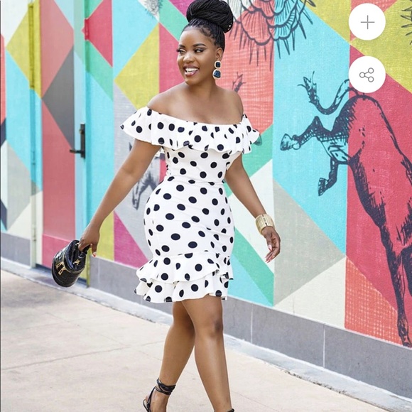 Polka Dot Midi Dress - Picture 1 of 2